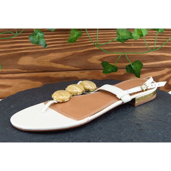 Banana Republic Sz 9 M Off white Thong Synthetic Women Sandals - Picture 1 of 10